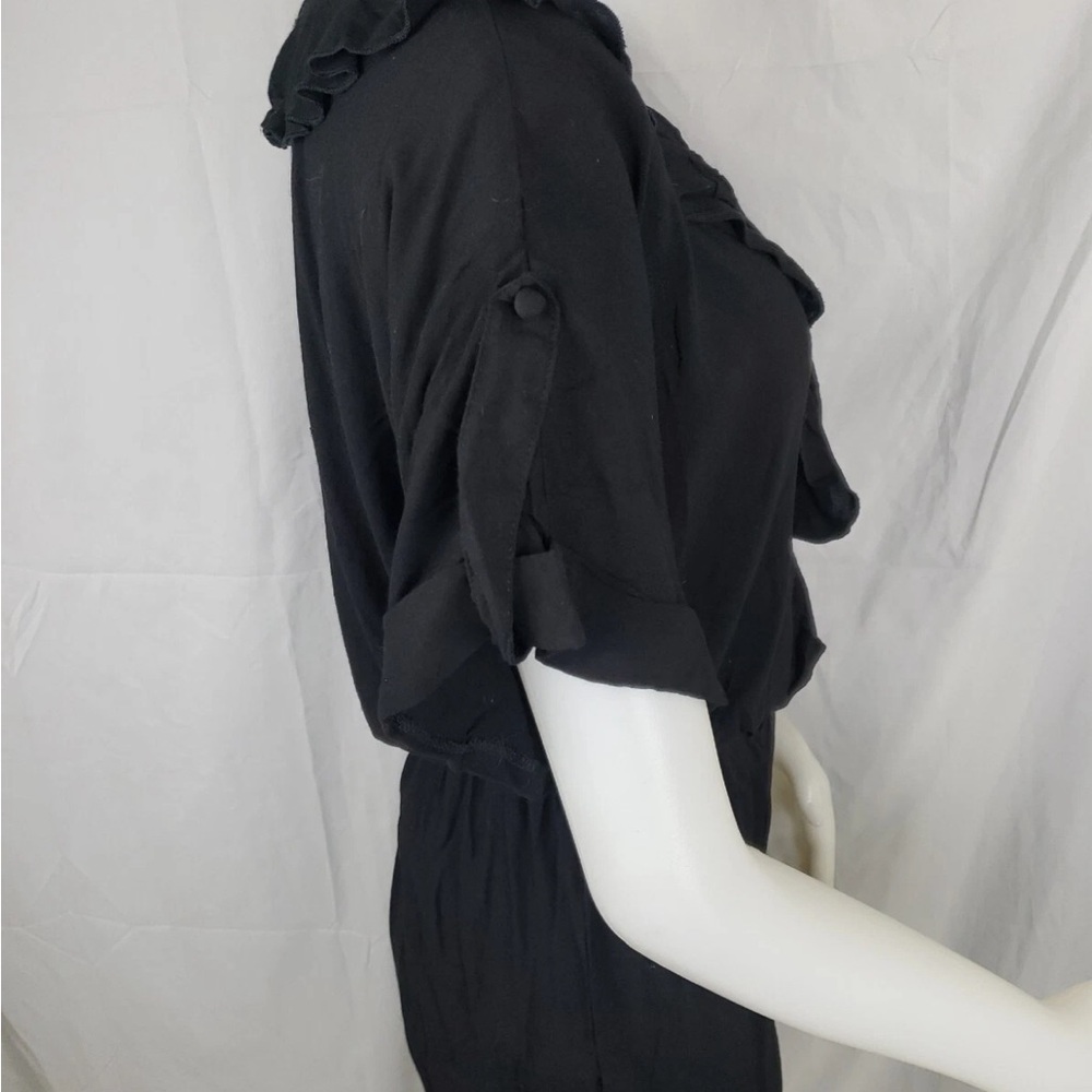 Lucy Paris Jumpsuit Womens Black Cruise Wear Ruffled W/Belt Sz S NWT! - Picture 5 of 5